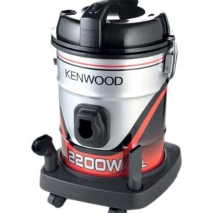 Drum Vacuum Cleaner, 8M Extra Long Power Cord, Removable and Washable Filter, Upholstery Brush and Crevice Tool, 25 L 2200 W VDM60.000BR Silver/Black/Red