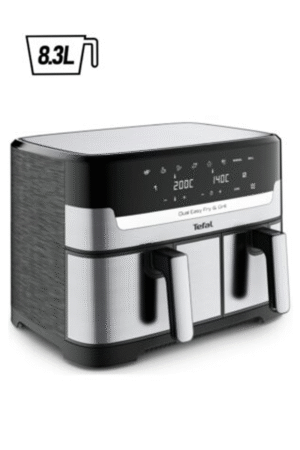 Airfryer & Grill, Dual Easy Fry & Grill, Dual Drawers, 8 Pre-Set Cooking Programs, Dishwasher-Safe Parts, Dedicated App 8.3 L 0.01 W EY905D40 Black/Silver