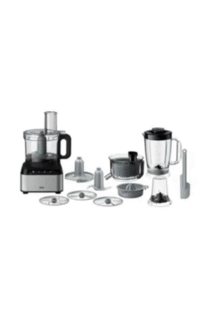 Food Processor 12 in 1, 2 Speeds, Pulse Function, 2.1L Bowl capacity, 1.2L Blender, Slicing and Grating disc, Citrus Juicer, Juice Extractor, Dough, 2.1 L 800 W FP3235SI Grey