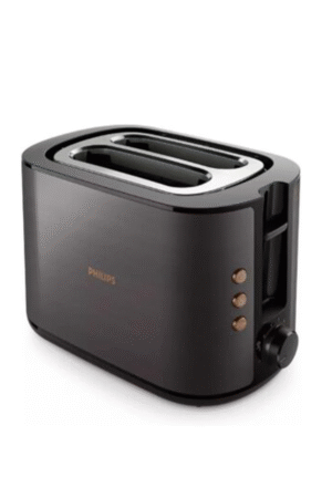 Philips 5000 Series Toaster - 950W, Auto Shut-off, Reheat Mode, Bun Warming Rack, Black & Copper - HD2650/31