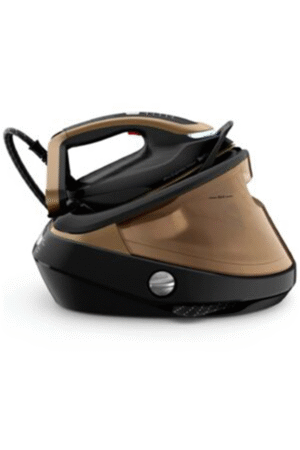 Tefal GV9820G0 High Pressure Steam Generator Iron with Smart LED Light, 750g/min Steam Boost, 9 Bar Pressure, Horizontal and Vertical Steaming, GV9820 Pro Express Vision, Black & Gold 1.2 L 2700 W GV9820 Black & Gold