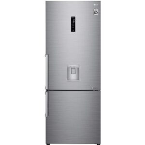 LG 446 Liter Bottom Freezer Refrigerators With Water Dispenser Inverter Linear Compressor Color Silver Model - GCF689BLCM (International Version).
