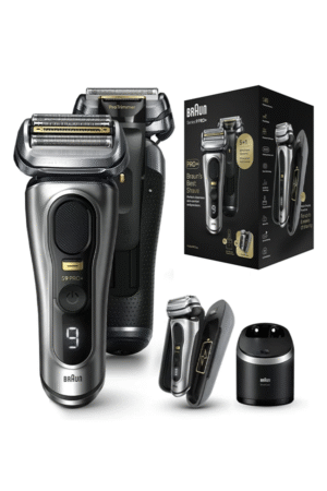 Braun Series 9 PRO+ Electric Shaver, 6in1 SmartCare Center & PowerCase, 9577cc Silver