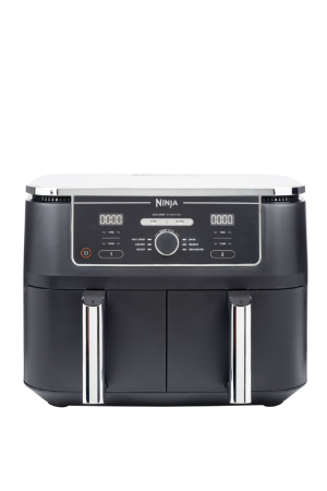 Ninja Foodi Dual Zone Air Fryer 2 Drawers, 6 Cooking Functions, 9.5L Capacity, Black, AF400ME