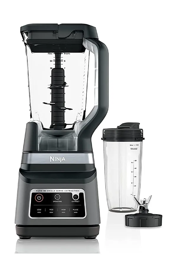 Ninja 2-In-1 Professional Blender, One Touch Blending Programs, 1200W, Black/Grey, BN750ME,