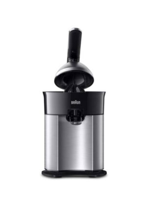 Braun CitrusQuick 7 Citrus Juicer, 160 Watts, XL Fit Design, Direct Serve Option, Anti-Drip Spout, Automatic Start / Stop, Ergonomic Lever, Universal Presscone, Black | CJ 7050 BK