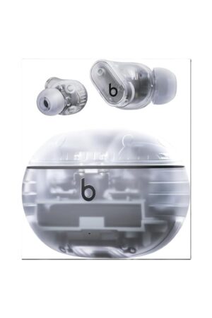 Beats Studio Buds + | True Wireless Noise Cancelling Earbuds, Enhanced Apple & Android Compatibility, Built-in Microphone, Sweat-Resistant Bluetooth Headphones, Spatial Audio – Transparent