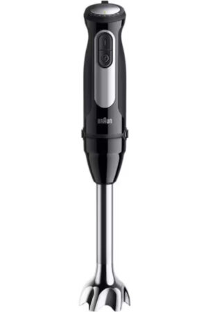 Braun MultiQuick 5 Pro MQ55755M - Electric Hand Blender with 25 Speed Levels, Easy Click System Plus, 4-Piece Accessory Set, 1000 Watt, Black