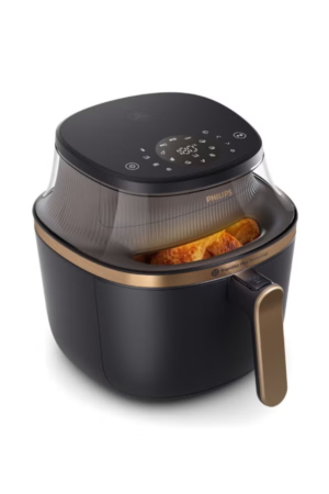 PHILIPS 3000 Series Airfryer 7.2L,16 Cooking Functions, Cooking Window,Touchscreen,Homeid App,Fast, Even Cooking With Rapidair Plus Technology,Fat Extraction Basket 7.2 L 2000 W NA342/09 Black