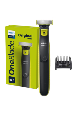 OneBlade QP2724/20,Trim, Edge & Shave Any Length of Hair| 5-in-1 Adjustable Comb, Dual-Sided Blade,45min Cordless Use, USB Charging QP2724/20/Lime Green