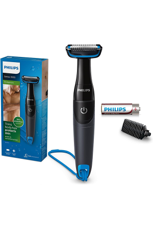 PHILIPS Bodygroom Series 1000 Body Groomer For Men Bg102416, Black