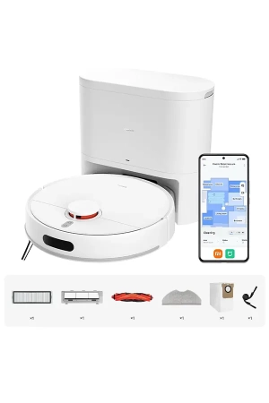 Xiaomi Robot Vacuum H40, 10000Pa powerful suction, LDS Navigation, Smart Mapping, Anti-tangle brush, Auto Dust Emptying, 180min Runtime, Works with Xiaomi Home App, Voice Control