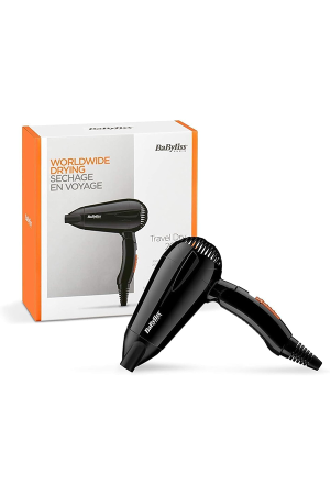 BaByliss 5344SDE Hair Dryer – 2000W Fast Drying Hair Dryer with Dual Voltage, 2 Heat & Speed Settings – Black