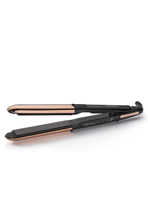 BaByliss ST482E Straight & Curl Brilliance 2-in-1 Hair Straightener – True Titanium Plates, Ionic Anti-Frizz Technology, 5 Heat Settings (150°C–235°C), Stainless Steel – Black & Rose Gold