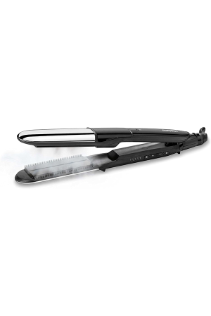 BaByliss Steam Shine Styler Hair Straightener ST496SDE – Steam & Ionic Hair Straightener with 39mm Diamond Ceramic Plates, 150°C–230°C, 5 Heat Settings – Black