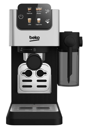 Beko Digital Espresso Machine CEP5304X – 15 Bar Pressure Coffee Maker with LCD Screen, Milk Frother, 1.1L Water Tank & Stainless Steel Finish