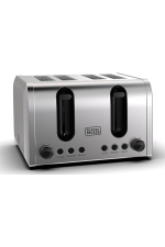Black+Decker 4-Slice Toaster – 2100W with Extra-Wide Slots, 6 Browning Levels, Defrost, Reheat & Cancel Functions
