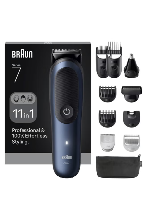 Braun All-in-One Series 7 AIO7540 11-in-1 Grooming Kit for Men – ProBlade, Rechargeable Beard, Hair & Body Trimmer with Charging Stand