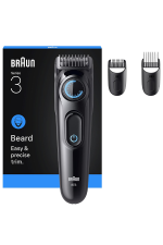Braun Beard Trimmer Series 3, +3 Styling Tools, 40 Lengths, BT3520