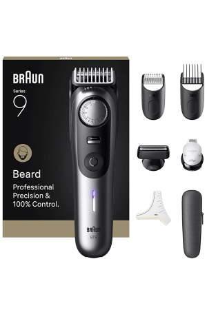 Braun Beard Trimmer Series 9 BT9520 for Men – ProBlade Technology, 7 Barbering Tools, 50 Length Settings, Premium Beard & Hair Trimmer