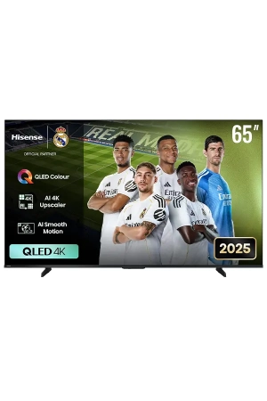 Hisense 65 Inch Q61Q QLED 4K Smart TV 65Q61Q | VIDAA Smart OS | QLED Colour | Dolby Vision & Dolby Atmos | 4K AI Upscaler | AI Smooth Motion | Game Mode Plus | Voice Control | Black