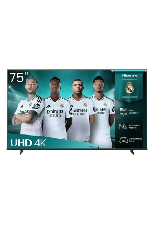 Hisense 75 Inch 4K UHD Smart TV 75A61Q (2025 Model) | VIDAA Smart OS | Dolby Vision & Dolby Atmos | 4K AI Upscaler | Game Mode PLUS | Voice Remote | Black