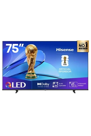 Hisense 75 Inch Q61Q QLED 4K Smart TV 75Q61Q (UAE Version) | VIDAA Smart OS | QLED Colour | Dolby Vision & Dolby Atmos | 4K AI Upscaler | AI Smooth Motion | Game Mode Plus | Voice Control | Black