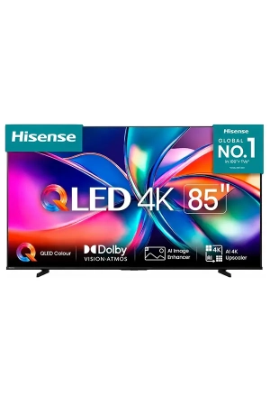 Hisense 85 Inch Q61Q QLED 4K Smart TV 85Q61Q | VIDAA Smart OS | QLED Colour | Dolby Vision & Dolby Atmos | 4K AI Upscaler | AI Smooth Motion | Game Mode Plus | Voice Control | Black