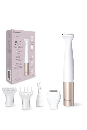 Panasonic ES-WM31 5-in-1 Women's Body & Bikini Trimmer, Waterproof, Wet & Dry