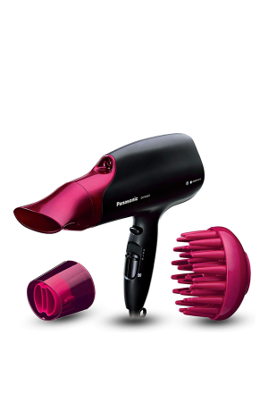 Panasonic EH-NA65 Nanoe Hair Dryer, 2000W, 3 Attachments, 4 Heat & 3 Speed Settings – Black