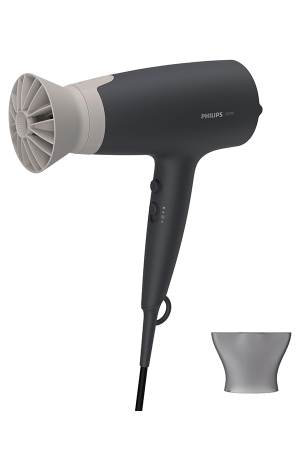 Philips 3000 Series Hair Dryer BHD351/10, 2100W, ThermoProtect Attachment, Ionic Care, 6 Heat & Speed Settings, Cool Air Function, Styling Nozzle
