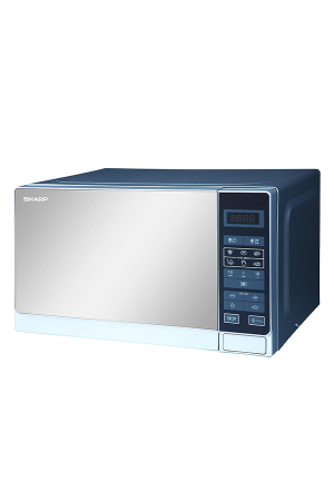 Sharp 20L Digital Microwave Oven 800W R-20MT(S) – 6 Auto Cooking Menus, Defrost Function, Silver/Grey