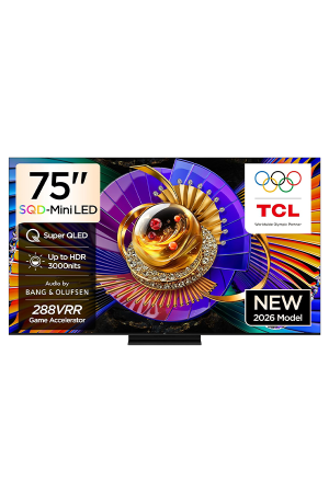 TCL 75 Inch C79L SQD-Mini LED 4K Smart Google TV (2026 Model) – 75C79L QD-Mini LED Television with Dolby Vision IQ, 144Hz Gaming, Bang & Olufsen Audio