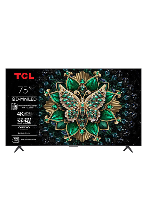 TCL 75C61K 75 Inch QD-Mini LED 4K Smart Google TV with AiPQ Pro Processor, ONKYO 2.1 Hi-Fi, HVA Panel & 144Hz Refresh Rate (2026 Model)