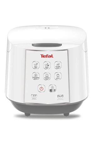 Tefal Easy Rice Fuzzy Logic Rice Cooker 1.8L 750W | 8 Cooking Programs | Digital Touch Control | Automatic Keep Warm | RK7321 White
