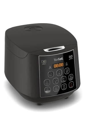 Tefal Easy Rice Plus Fuzzy Logic Rice Cooker 1.8L 750W | AI Smart Cooking | 11 Cooking Programs | Spherical Non-Stick Pot | RK736B