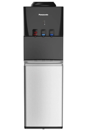 Panasonic Top Loading Water Dispenser, SDM-WD3128, 3-Tap Hot, Cold & Normal Water Options, Child Safety Lock, Overheat Protection, Black/Silver, Japan Quality