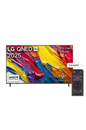 LG 55 Inch QNED82 AI 4K UHD Smart TV with AI Magic Remote, HDR10, webOS 25, α7 AI Processor Gen8, 60Hz, 55QNED82A6A (2025 Model) - Black