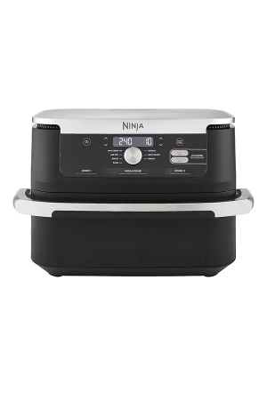 Ninja Foodi FlexDrawer Air Fryer 10.4L Dual Zone with Removable Divider, 7-in-1 Digital Air Fryer, AF500ME, Black
