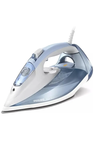 Philips 7000 Series Steam Iron 2600W, 45g/min Continuous Steam, 220g Steam Boost, SteamGlide Plus Soleplate, 300ml Water Tank – DST7011/26 Light Blue/Grey