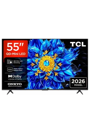 TCL 55 Inch P81L QD-Mini LED 4K Smart Google TV (2026 Model) | 144Hz Refresh Rate | Dolby Vision Atmos | HDMI 2.1 | Game Master | 93% DCI-P3 | 55P81L