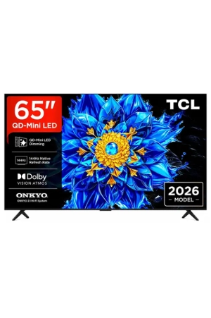 TCL 65 Inch P81L QD-Mini LED 4K Smart Google TV (2026 Model) | 144Hz Refresh Rate | Dolby Vision Atmos | HDMI 2.1 | Game Master | 93% DCI-P3 | 65P81L