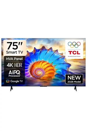 TCL 75 Inch P61L 4K UHD Smart Google TV with HDR10, Dolby Audio, Google Assistant, Chromecast Built-in, 75P61L (2026 Model) - Black